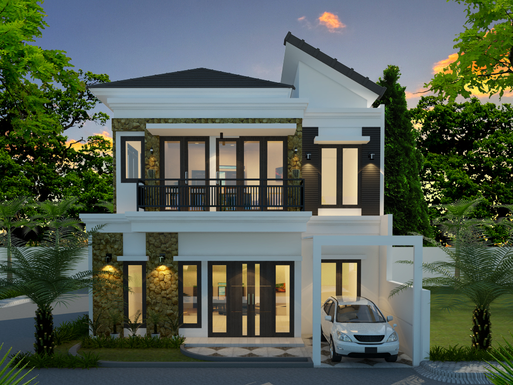 Desain Rumah Tinggal Natural Batu Alam Bapak Farizal Bandung
